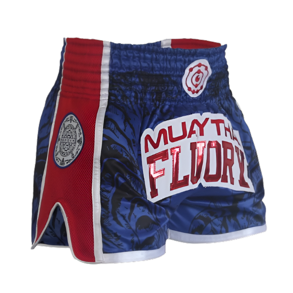 SHORT BOXE THAÏ | BLUE FLUORY