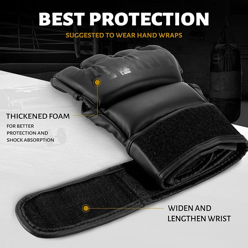 Gants de boxe Ultimate Protect Black | Protection et Dextérité