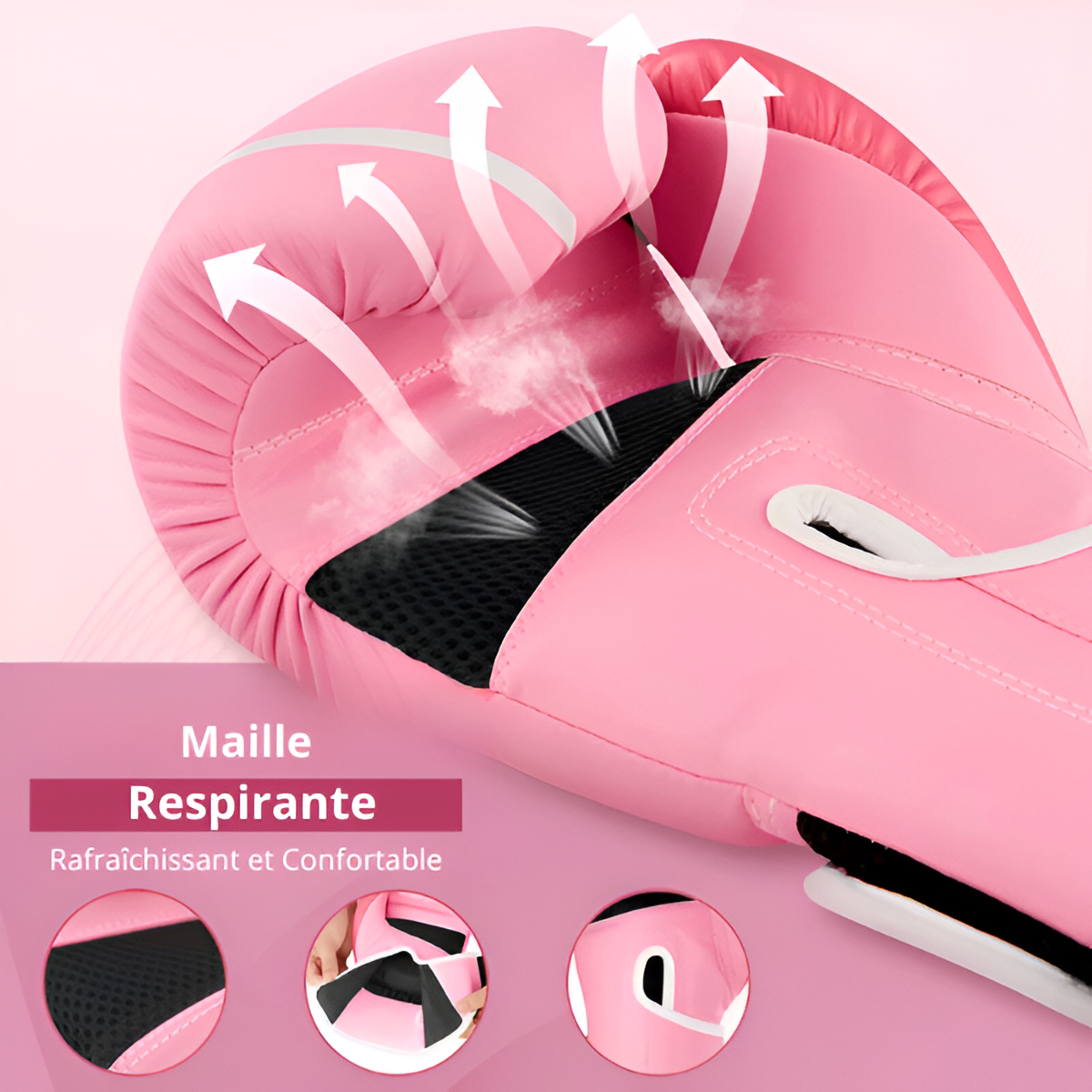 Gants de boxe Super FIVING Rose | Libère ta rage !